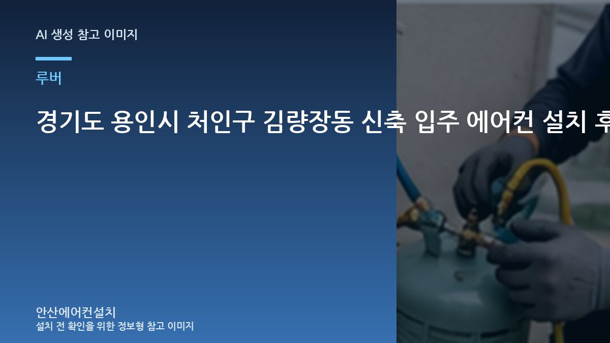 경기도 용인시 처인구 김량장동 신축 입주 에어컨 설치 후 실외기실 루버와 통풍을 확인하는 방법